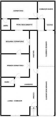 CASA DE ESTILO MIXTO DE 3 AMBIENTES MAS DEPARTAMENTO DE DOS AMBIENTES AL FONDO, IDEAL DOS FAMILIAS.