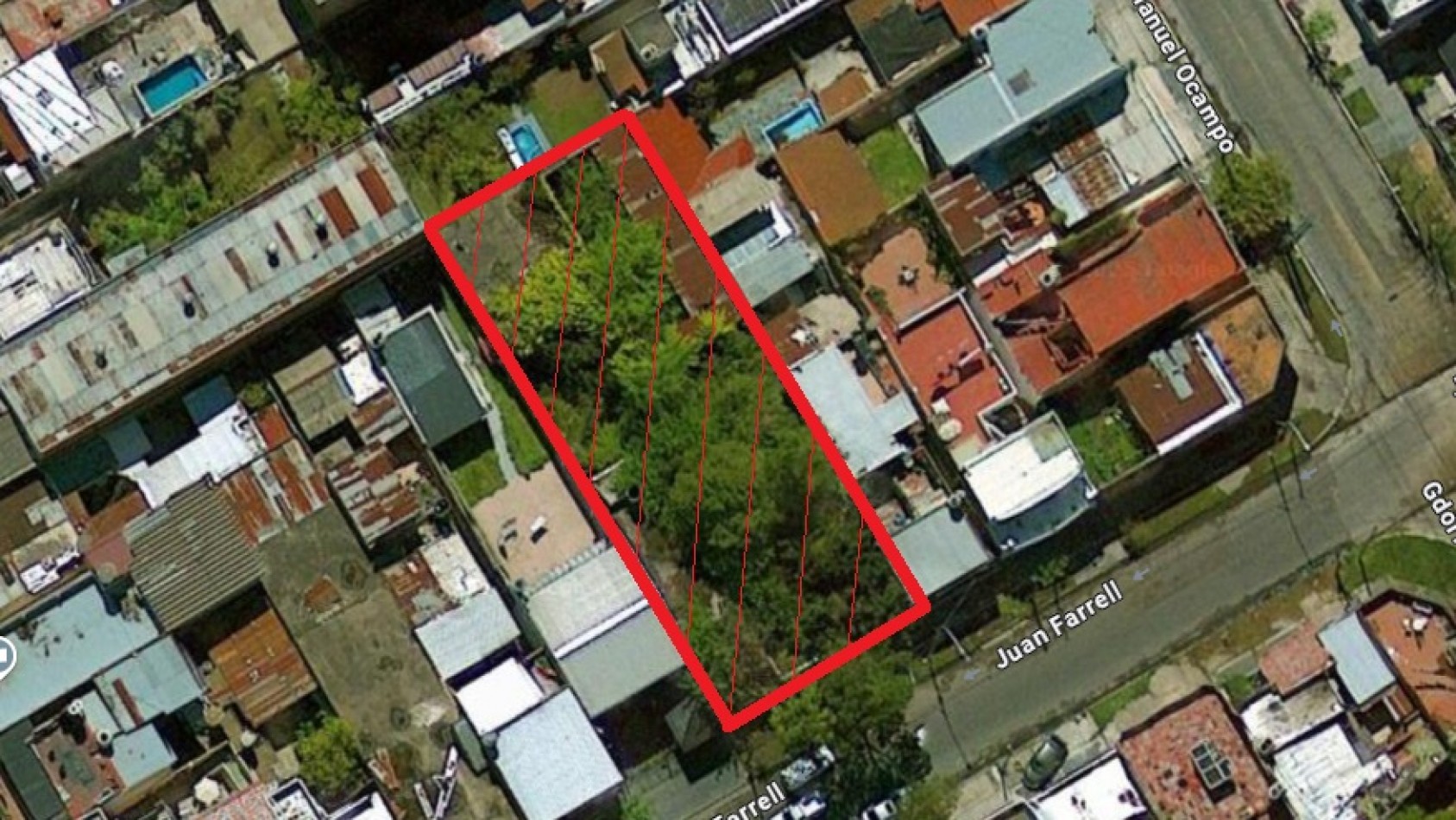 LOTE CON DOBLE FRENTE, SUPERFICIE TOTAL 684M2. IDEAL INVERSOR.