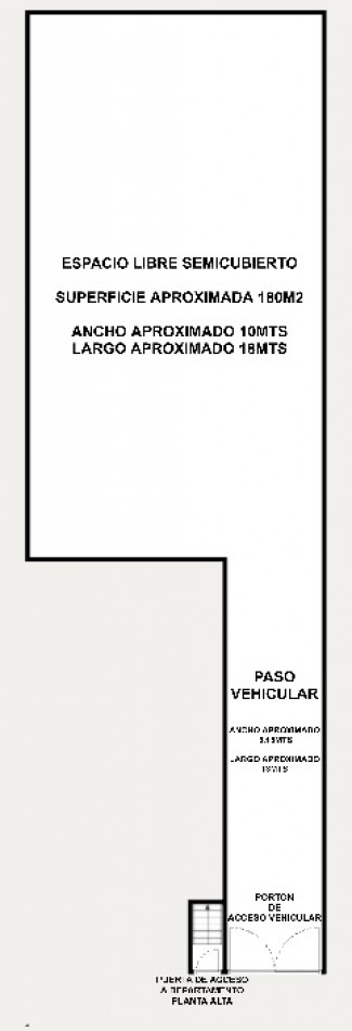DEPARTAMENTO TIPO CASA EN PLANTA ALTA DE 4 AMBIENTES MAS GALPON EN PLANTA BAJA.