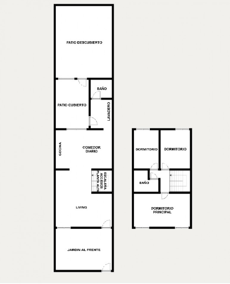 CASA DE 4 AMBIENTES, CON PATIO Y ESPACIO GUARDA COCHE.