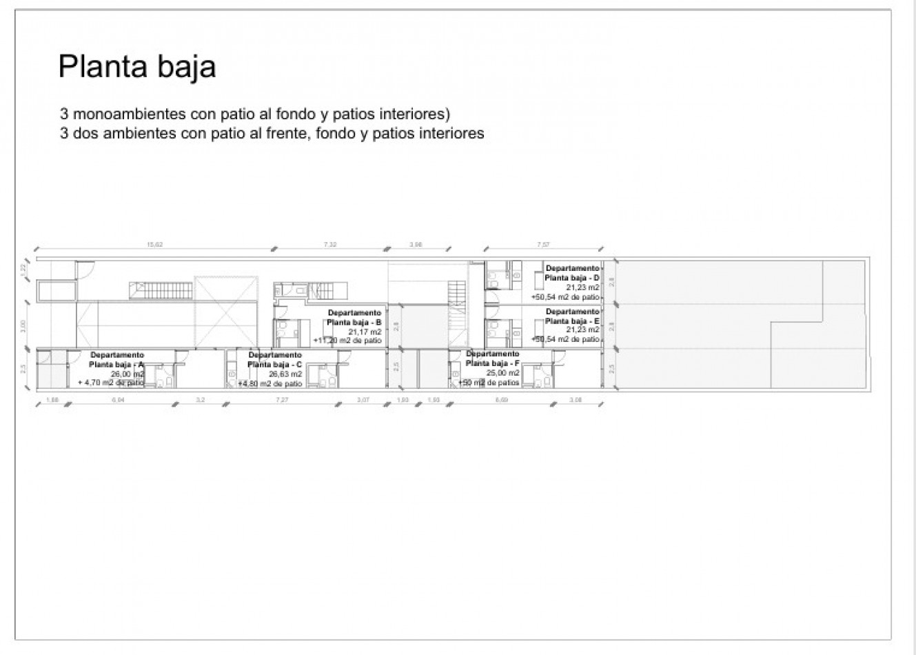 DEPARTAMENTO DE 2 AMBIENTES EN PLANTA BAJA, AL FRENTE CON PATIO, A ESTRENAR