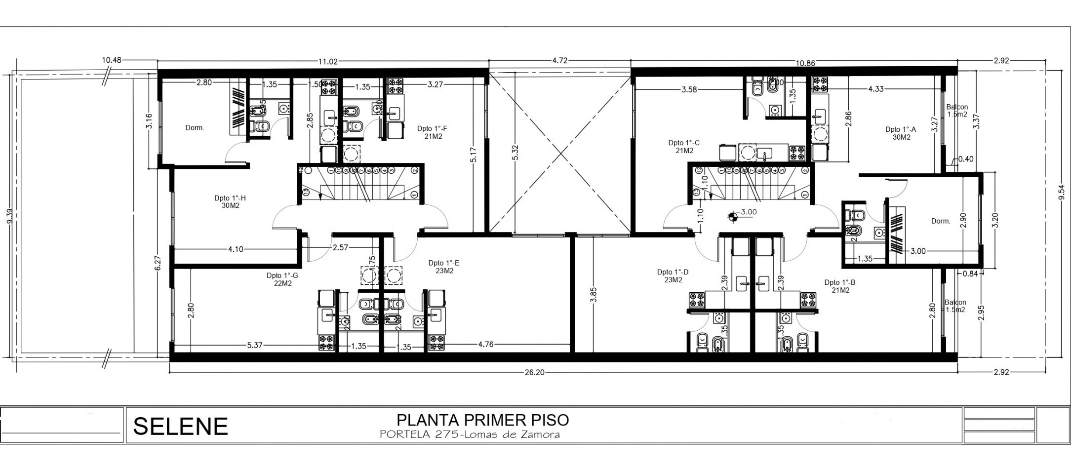 MONOAMBIENTE EN 1° PISO, DTO C, INTERNO 21M2.